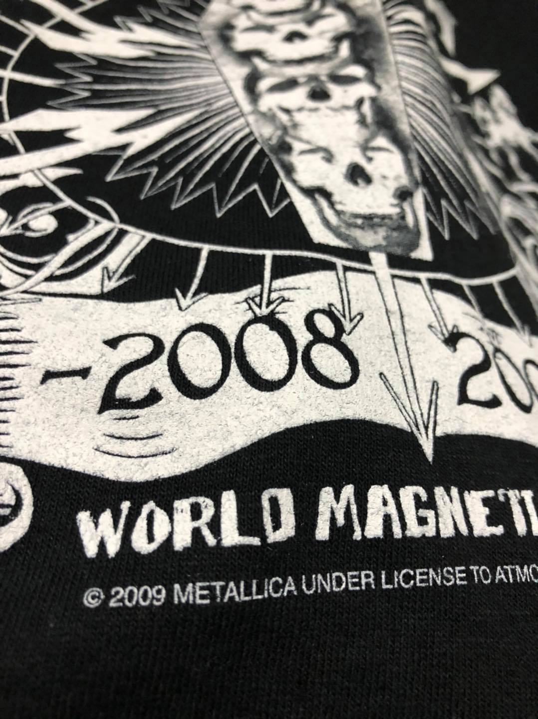 เสื้อวง Metallica World Magnetic Tour ปี 2009 Size L สินค้าลิขสิทธิ์แท้ 100%