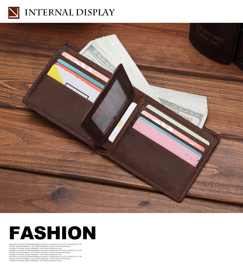 For You Leather WL06 กระเป๋าสตางค์ผู้ชาย กระเป๋าสตางค์หนังแท้ นูบัค เกรดพรีเมียม WL06