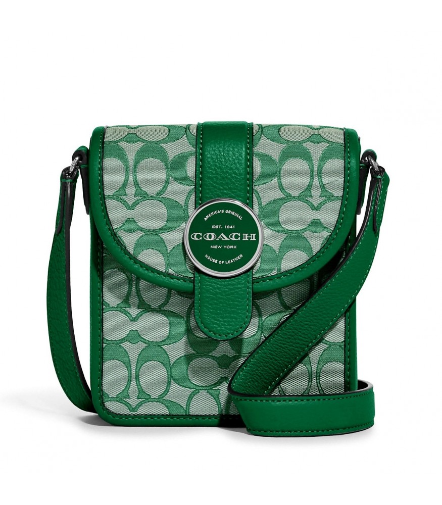 กระเป๋าสะพายข้าง COACH C8321 NORTH/SOUTH LONNIE CROSSBODY IN SIGNATURE JACQUARD (SVGN)[C8321SVGN]