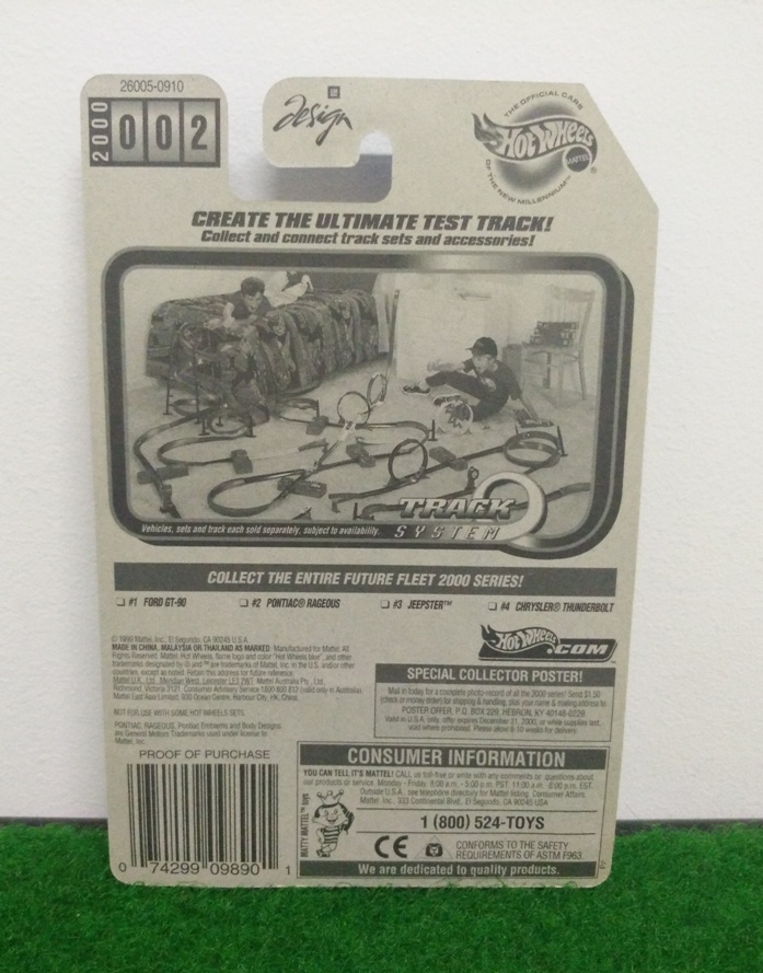 Hot Wheels Pontiac Rageous; Future Fleet 2000 Series #2 of 4