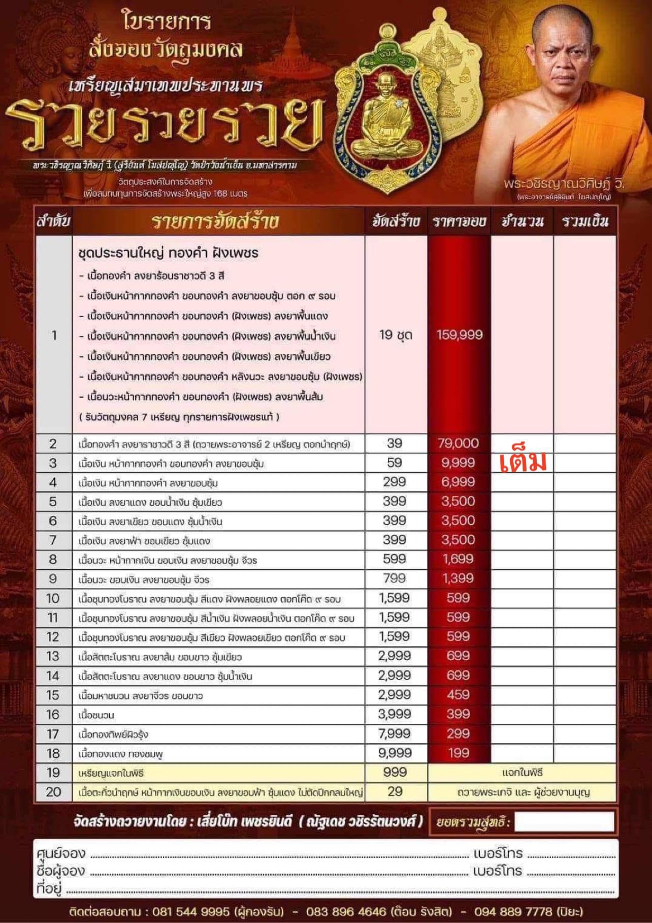 เปิดจองรุ่น เสมาเทพประทานพร รวย รวย รวย พระอาจารย์สุริยันต์ วัดป่าวังน้ำเย็น อำเภอเมืองมหาสารคาม จังหวัดมหาสารคาม (ปลุกเสก 1 มิ.ย 67)
