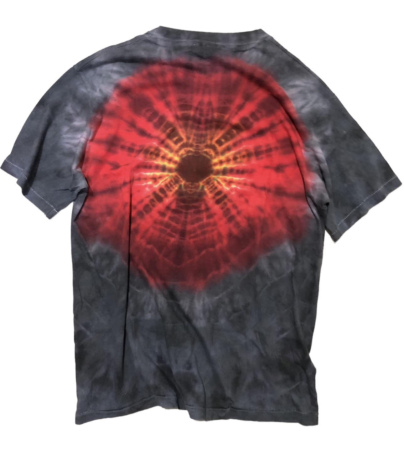 เสื้อวง Iron Maiden Somewhere Back In Time มัดย้อม ปี 1987 ป้ายผีเสื้อ Symmetria หายาก Size Lสินค้าลิขสิทธิ์แท้ 100%