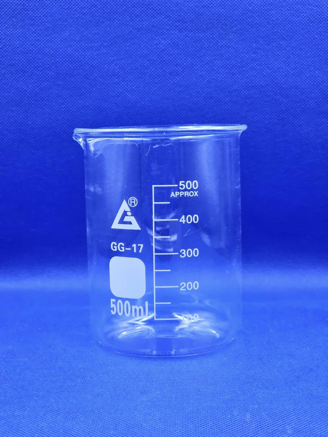 บีกเกอร์แก้วทนร้อน 500 ml Beaker "G" จีน