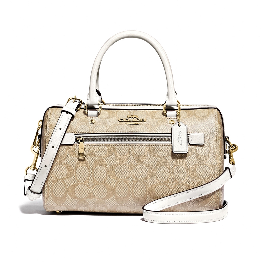 COACH F83607 ROWAN SATCHEL IN SIGNATURE CANVAS (IMDQC) [F83607IMDQC-MA]
