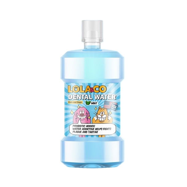 Lola&Co กำจัดกลิ่นปากสุนัขและแมว กลิ่นมินท์ 250 มล. (น้ำยาเป็นสีใส)
