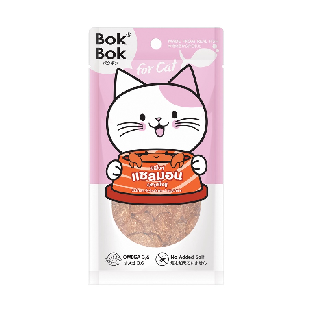 BOK BOK Mini Bite แซลมอนผสมเนื้อปู 25 กรัม