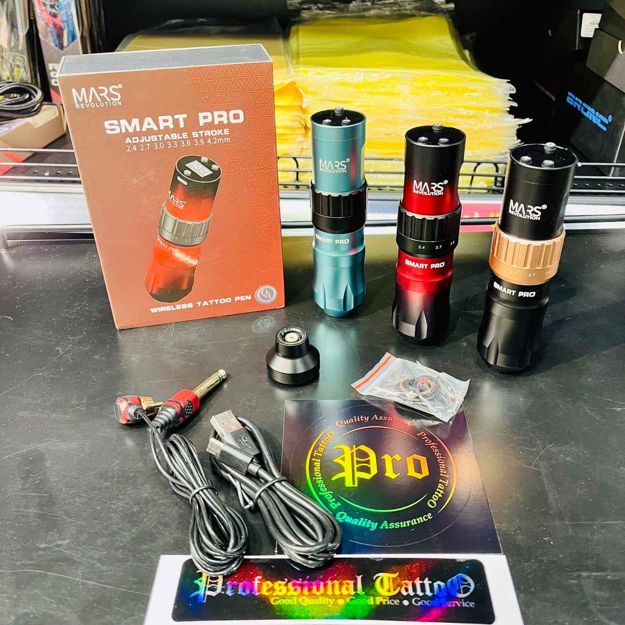 MARS Smart Pro Wireless เครื่องสักปากกาไร้สายMARS Smart Pro Wireless Tattoo Machine