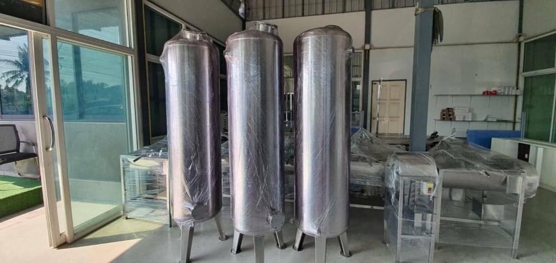 ถังกรองสแตนเลส32นิ้วสูง 180 ซม. หนา 3 มม.