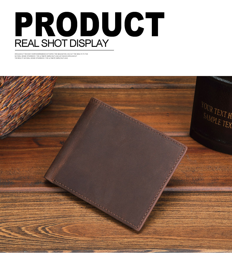 For You Leather WL06 กระเป๋าสตางค์ผู้ชาย กระเป๋าสตางค์หนังแท้ นูบัค เกรดพรีเมียม WL06