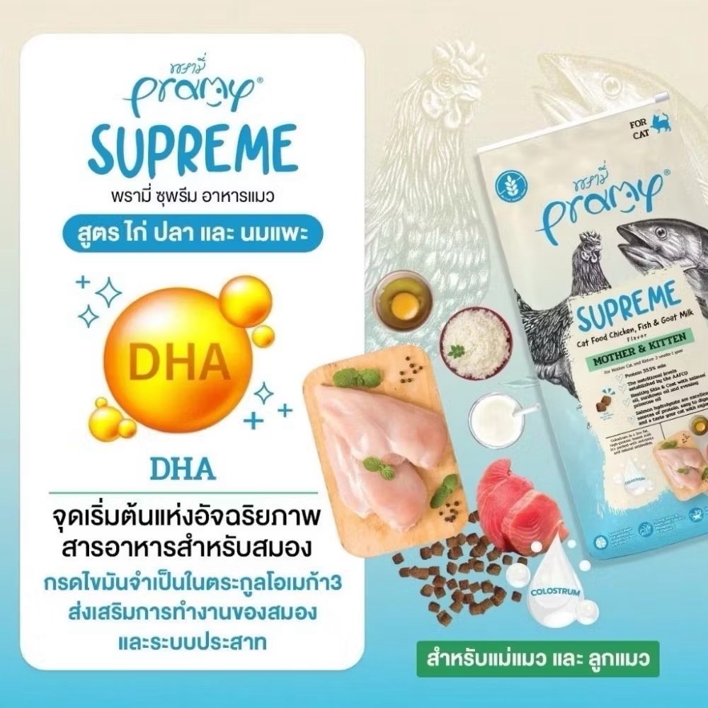 Pramy Supreme SP2 Mother & Kitten - ไก่-ปลาและนมแพะ 2.8 Kg