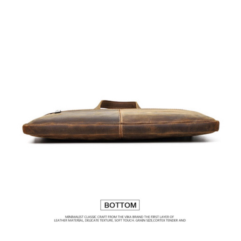 For You Leather LB58 กระเป๋าถือหนังแท้ กระเป๋าโน๊ตบุ๊ค กระเป๋า MacBook/Laptop ขนาด 16" (น้ำตาล) LB58