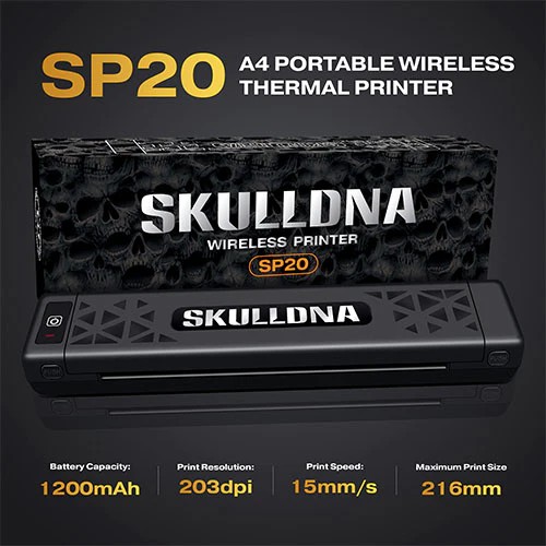 เครื่องลอกลายSKULL DNA เครื่องลอกลายSKULLDNA SP20 WIRELESS PRINTER BLACK