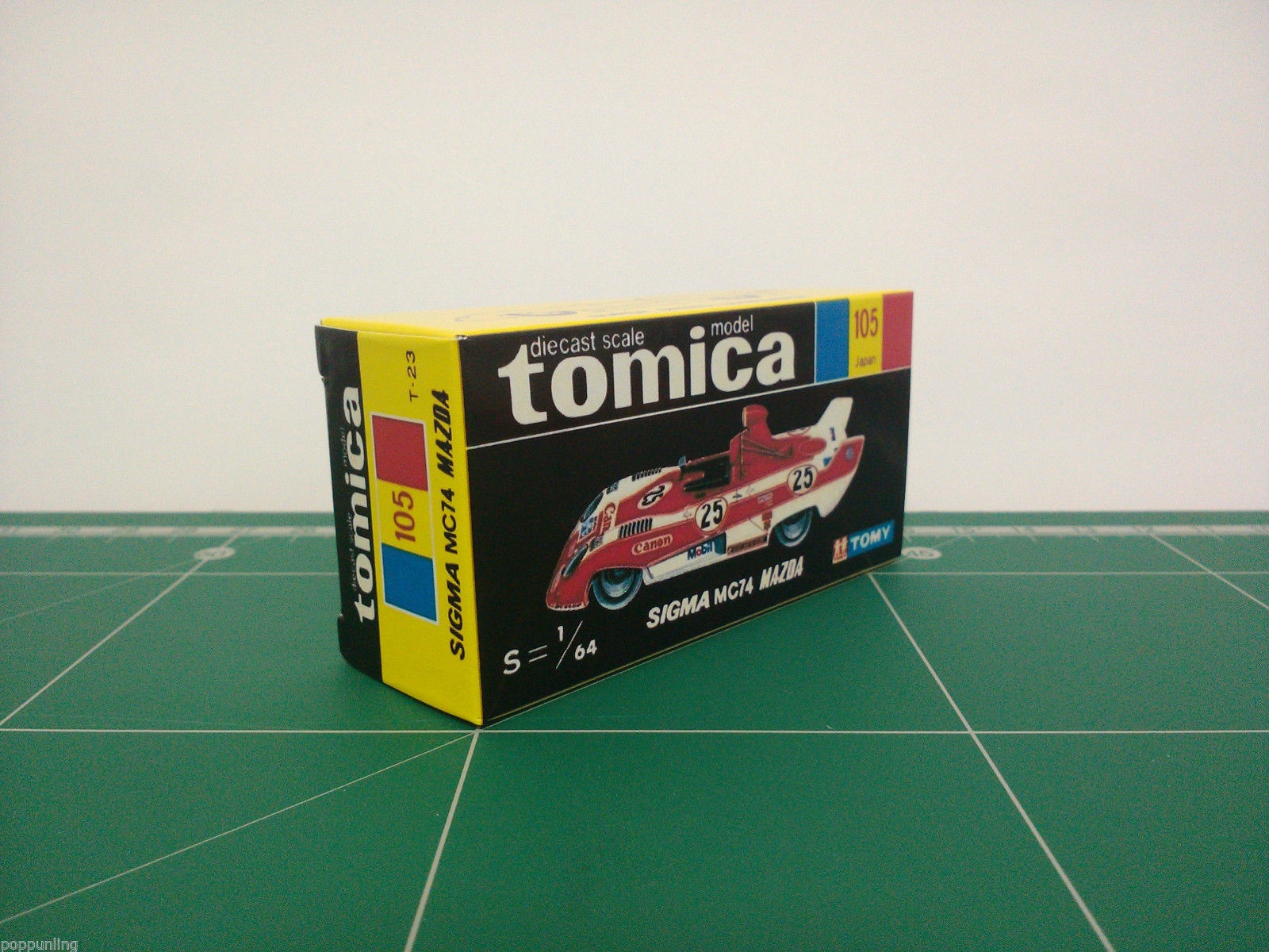 กล่องพิมพ์ Reproduction Box สำหรับ Tomica Black Box No.105 Mazda Zigma MC74 (กล่องเปล่า, ไม่มีรถ)