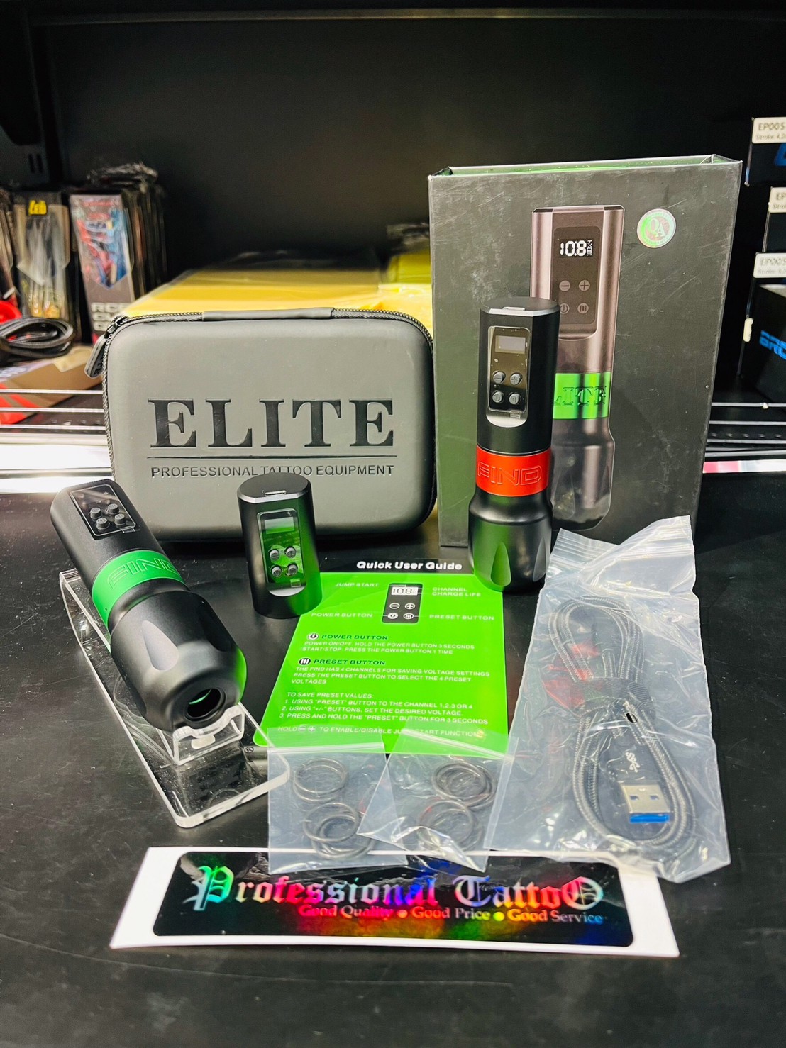 เครื่องปากกาไร้สายELITE FIND Wireless Tattoo Pen Machine เครื่องปากกาไร้สายELITE FIND Wireless Tattoo Pen Machine