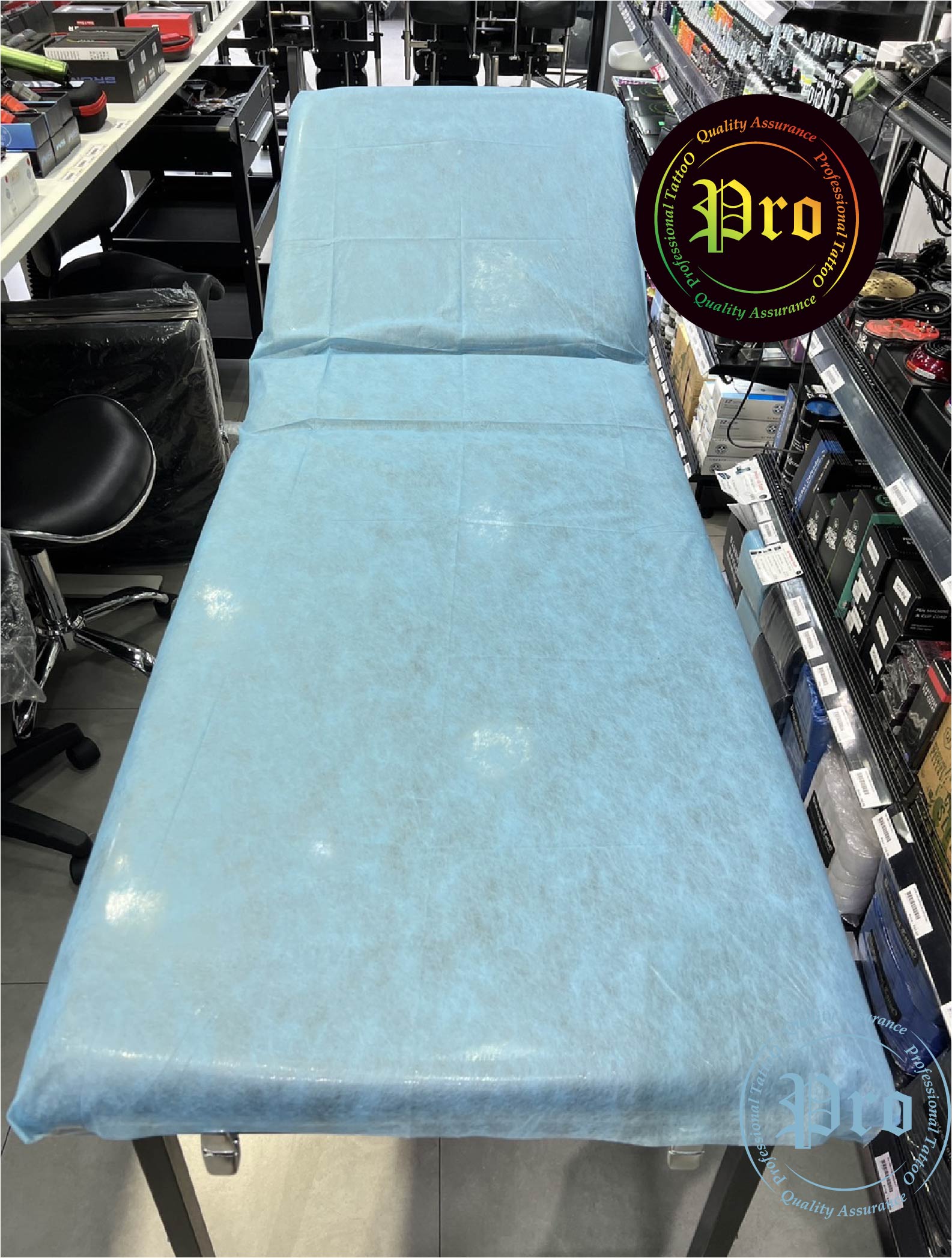 EZ พลาสติกคลุมเตียง EZ Plastic Tattoo Bedspread สีฟ้า แบบใช้แล้วทิ้ง