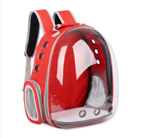 FB/OL กระเป๋าอวกาศด้านหน้าใส สีแดง