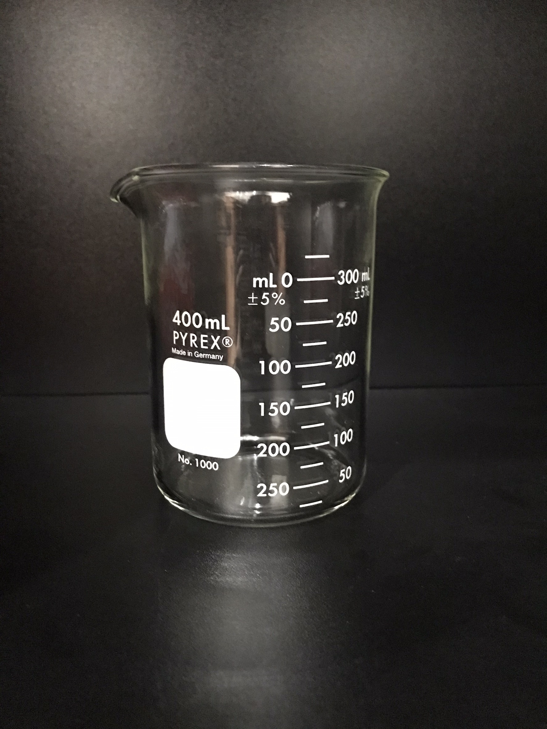 บีกเกอร์แก้วทรงเตี้ย 400 ml Beaker low-form "Pyrex"