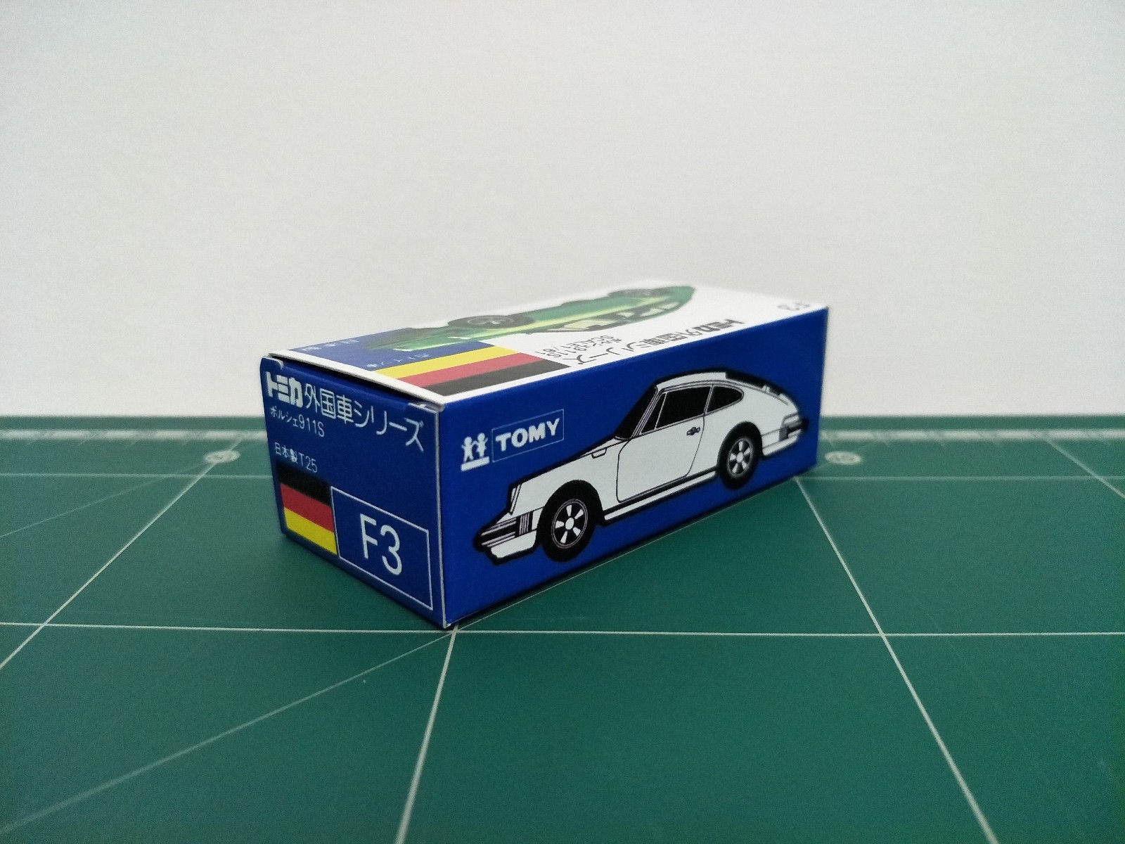 กล่องพิมพ์ Reproduction Box สำหรับ Tomica Blue Box No.F3 Porsche 911S (กล่องเปล่า, ไม่มีรถ)