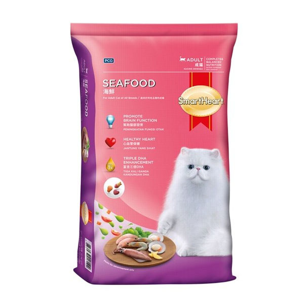 Smart heart อาหารเม็ด (แมวโต-รสซีฟู้ด) 7 kg.