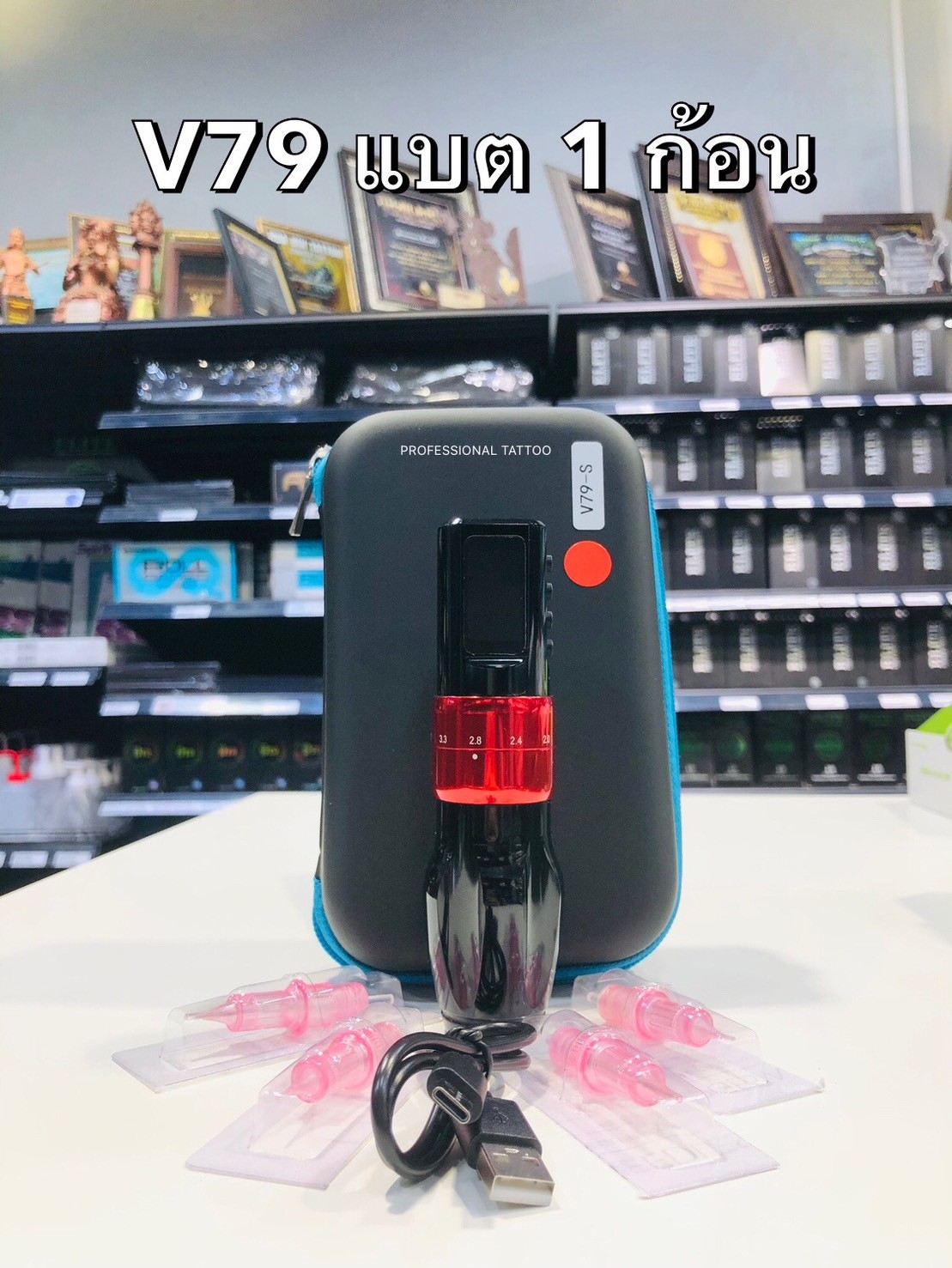 เครื่องสักปากกาไร้สายV79 Wireless Tattoo Pen เครื่องสักปากกาไร้สายV79 Wireless Tattoo Pen