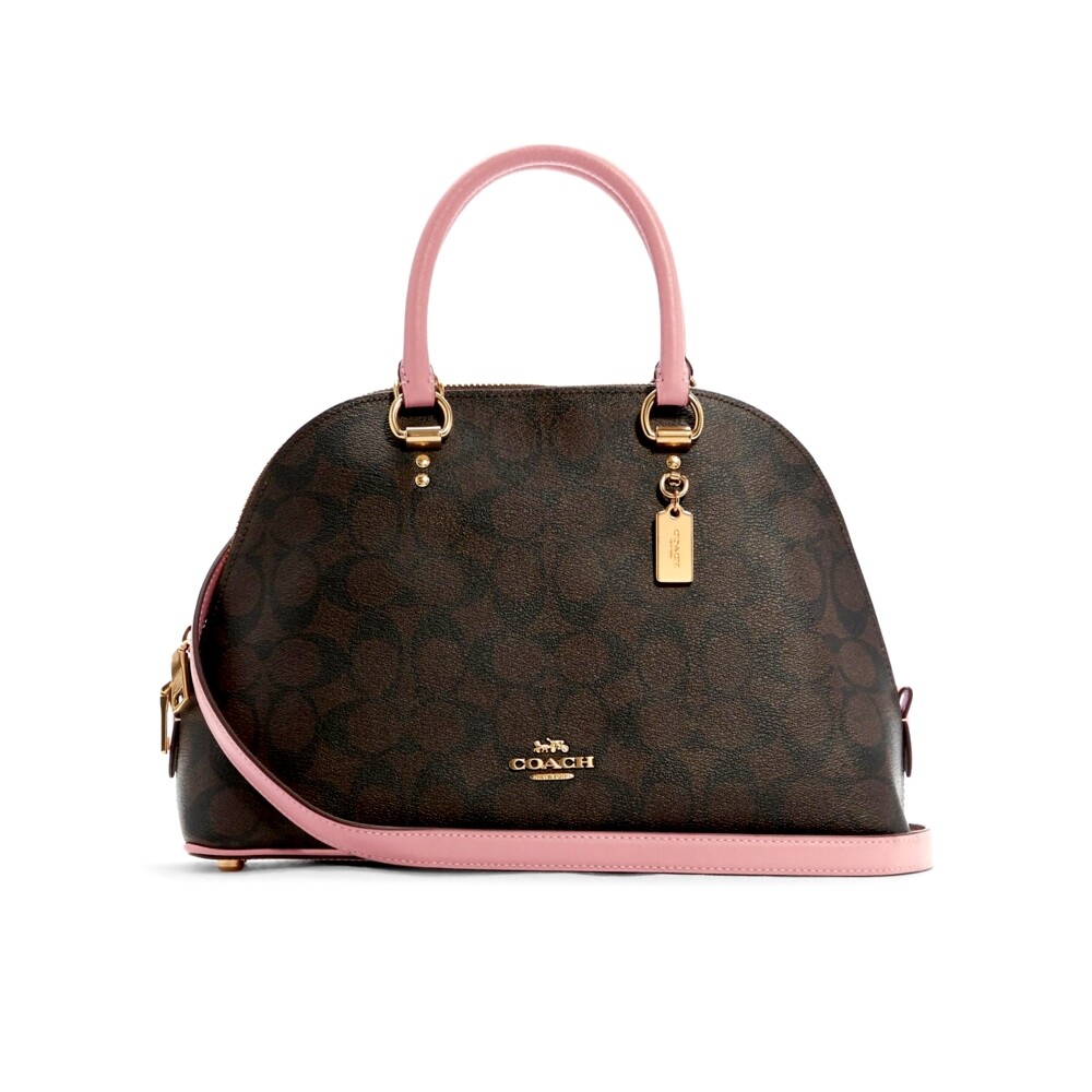 กระเป๋าสะพายข้าง COACH 2558 KATY SATCHEL IN SIGNATURE CANVAS (IMTL9) [2558IMTL9-MC]
