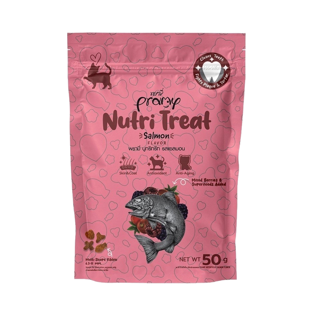 Pramy Nutri Treat รสแซลมอน 50 กรัม