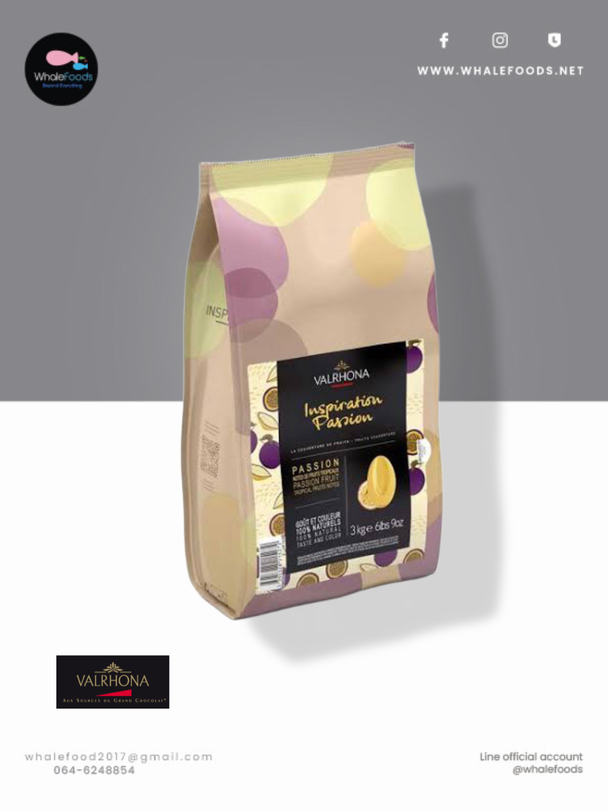 Valrhona Passion fruit Inspiration 3kg.