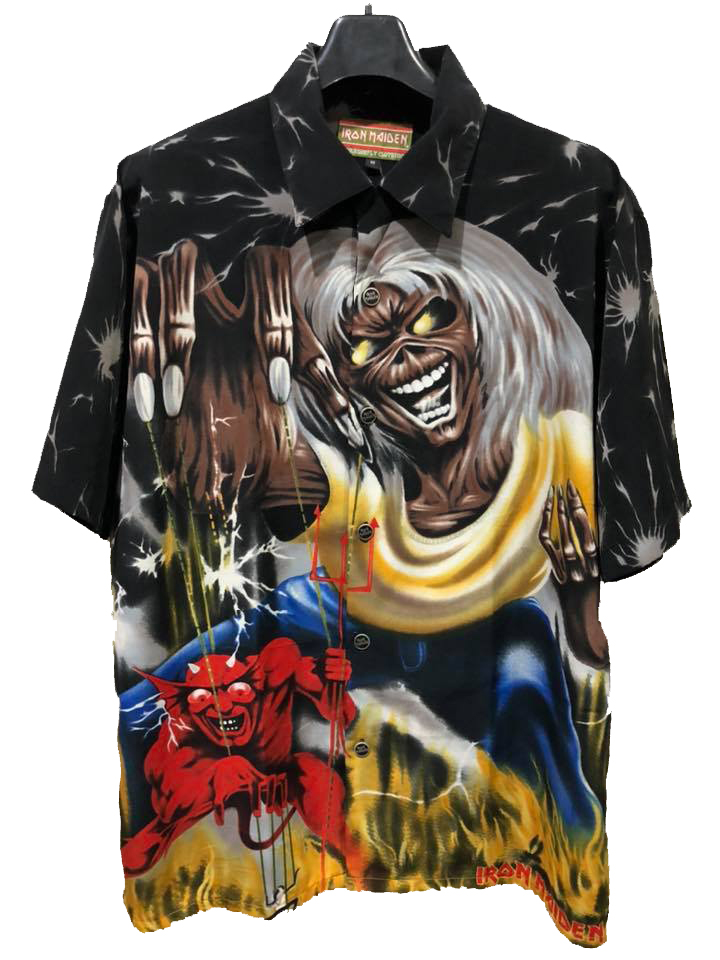 เสื้อวง Iron Maiden The Number Of The Beast Dragonfly Korea Size M