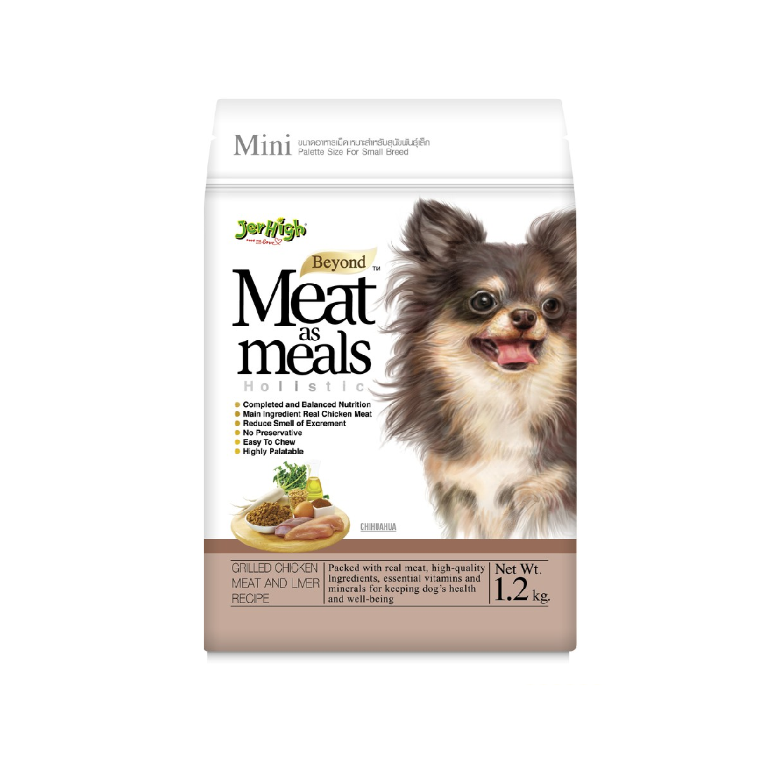 J/H Meat As Meal เม็ดนุ่ม-รสไก่ย่างและตับ 1.2 Kg.