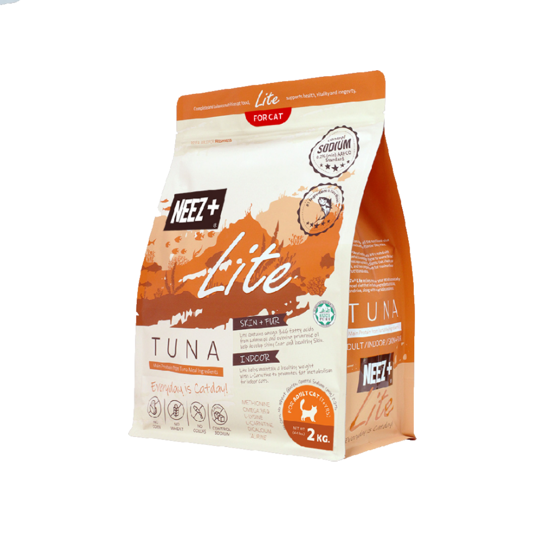 NEEZ+ Lite Grain Free แมวโต - สูตรโซเดียมต่ำ (ทูน่า) 2 KG