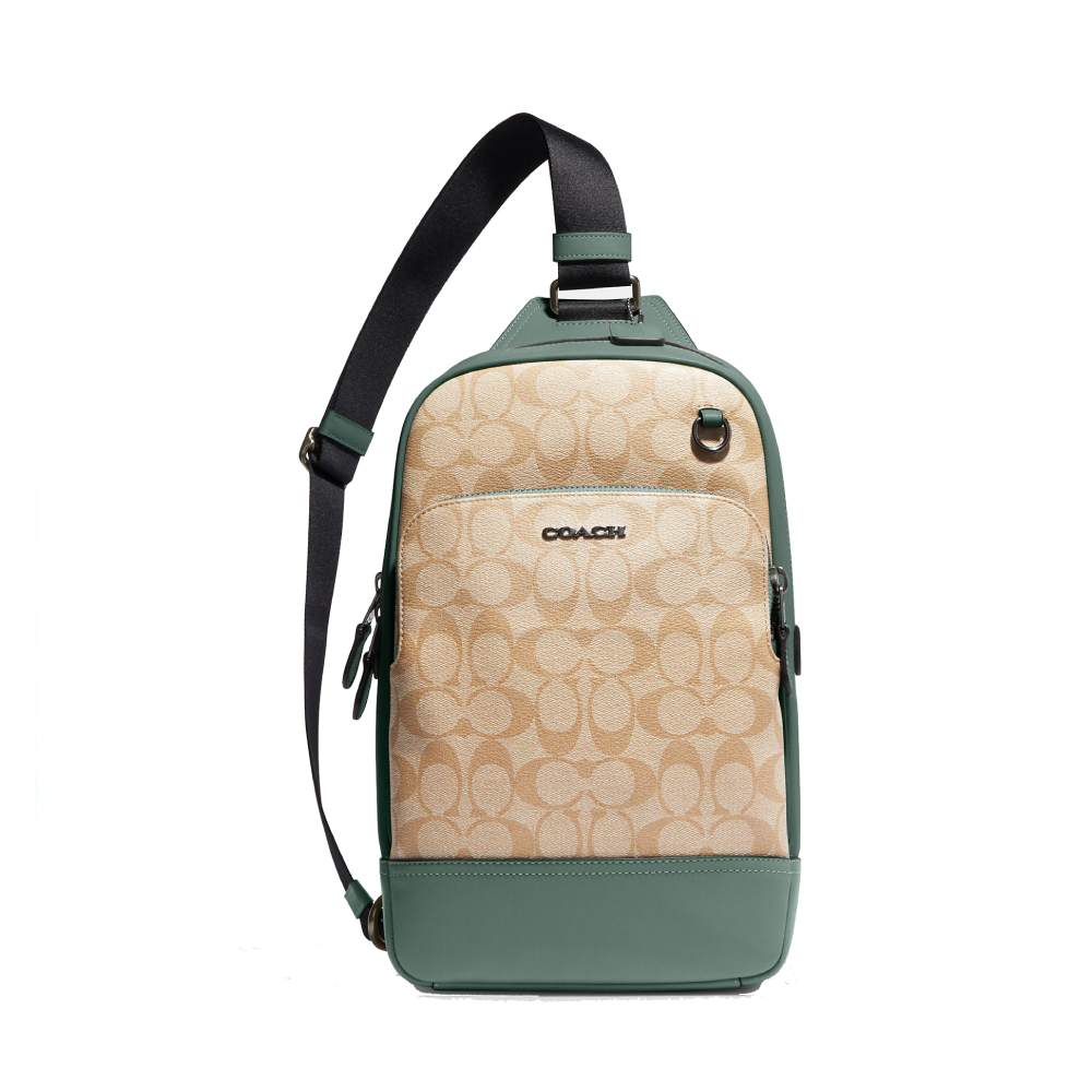 กระเป๋าคาดอก COACH CH059 GRAHAM PACK IN COLORBLOCK SIGNATURE CANVAS (QBVF5) [CH059QBVF5-MA]