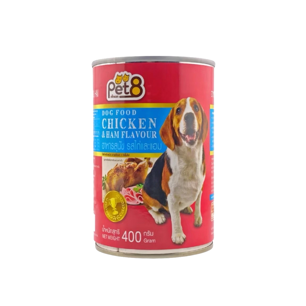 Pet8 CF06 ไก่และแฮม 400g.