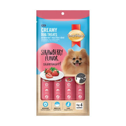 Creamy Dog Treats รสสตรอเบอรี่ 60 g. (x4ซอง)