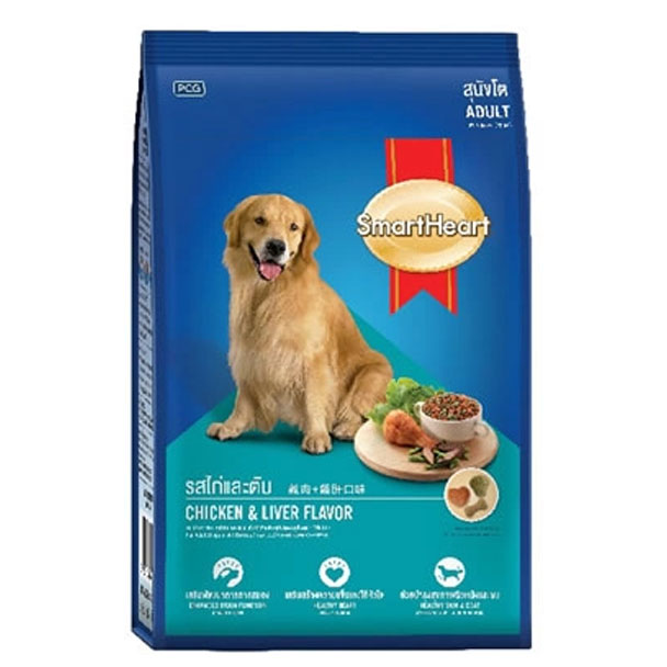 Smart Heart สุนัขโต รสไก่และตับ 10 Kg.