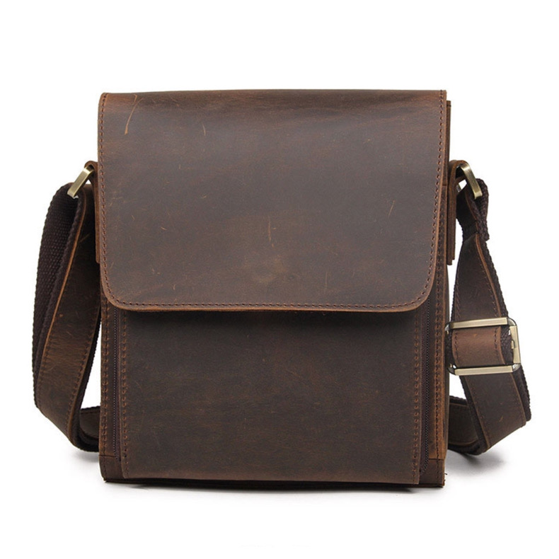 For You Leather LB37 กระเป๋าสะพายข้าง ผู้ชาย หนังแท้ นูบัค ขนาดพกพา LB37