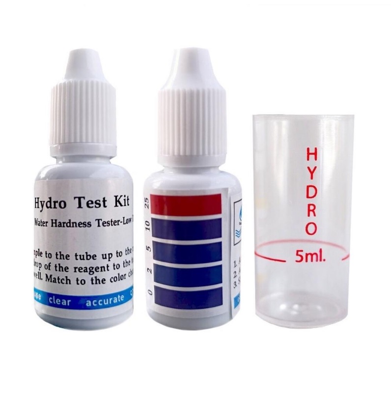 แพ๊คคู่สุดคุ้ม น้ำยาวัดค่าคลอรีน (ปริมาณสุทธิ 10 ml.)+น้ำยาทดสอบหินปูน 15 ml พร้อมขวดทดสอบ