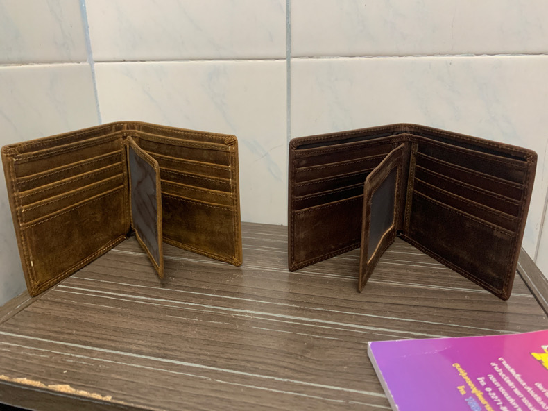 For You Leather WL06 กระเป๋าสตางค์ผู้ชาย กระเป๋าสตางค์หนังแท้ นูบัค เกรดพรีเมียม WL06