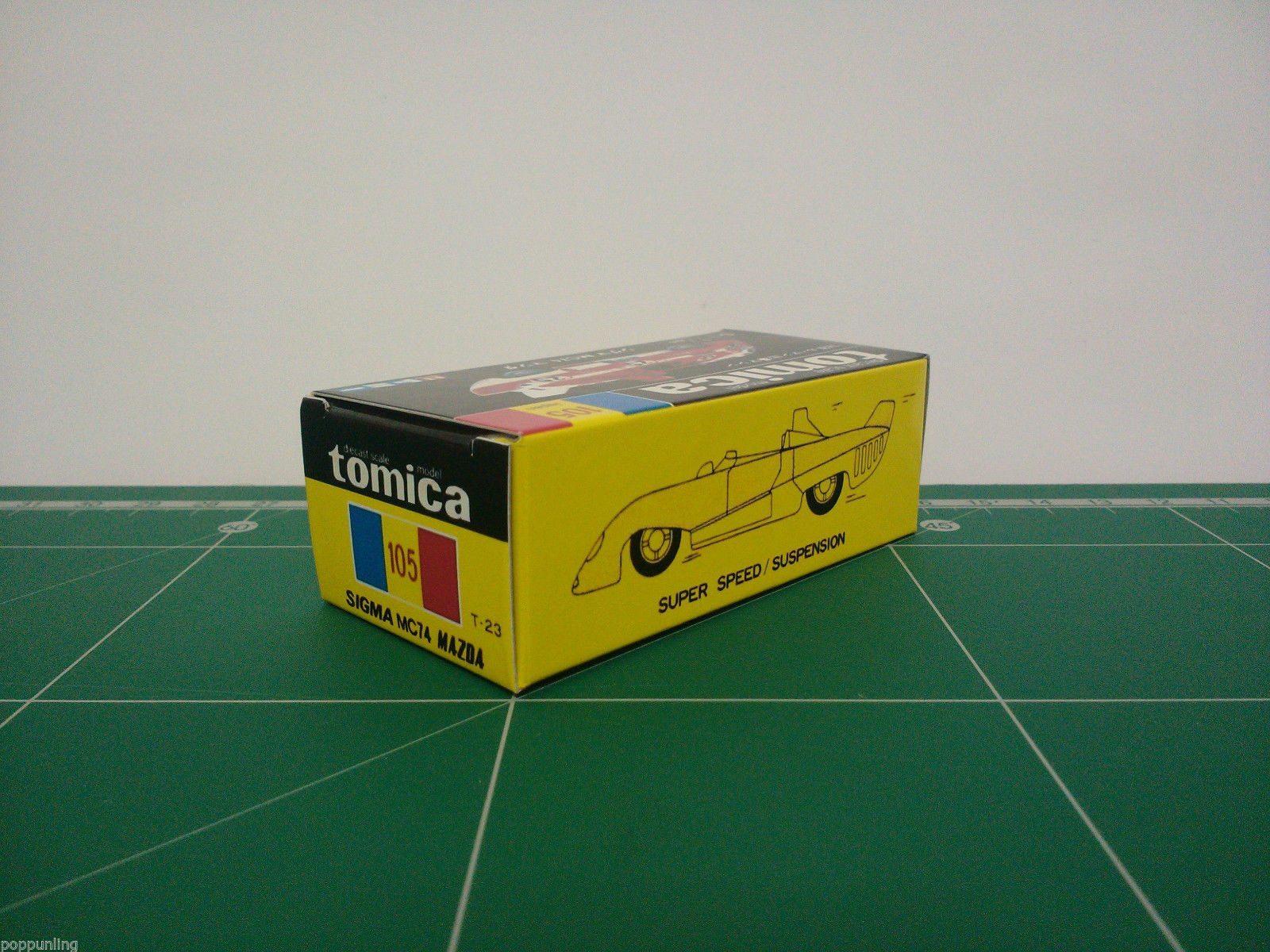 กล่องพิมพ์ Reproduction Box สำหรับ Tomica Black Box No.105 Mazda Zigma MC74 (กล่องเปล่า, ไม่มีรถ)