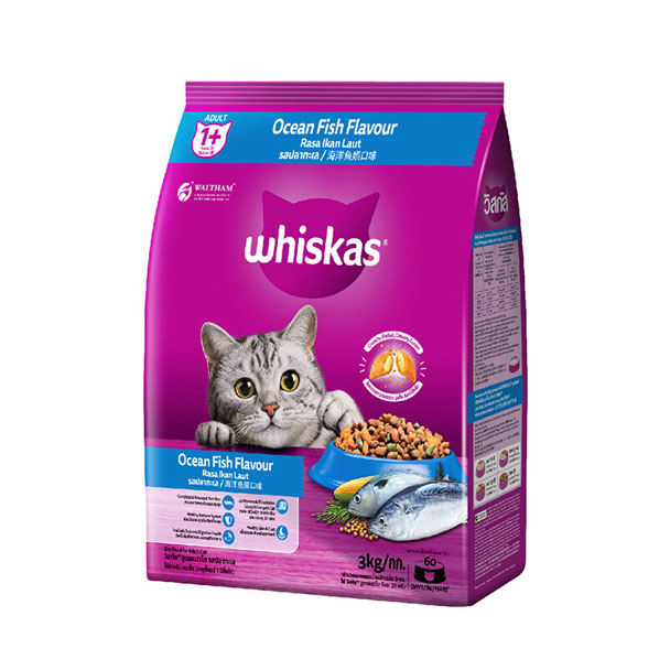 Whiskas Ocean Fish รสปลาทะเล 3 kg.