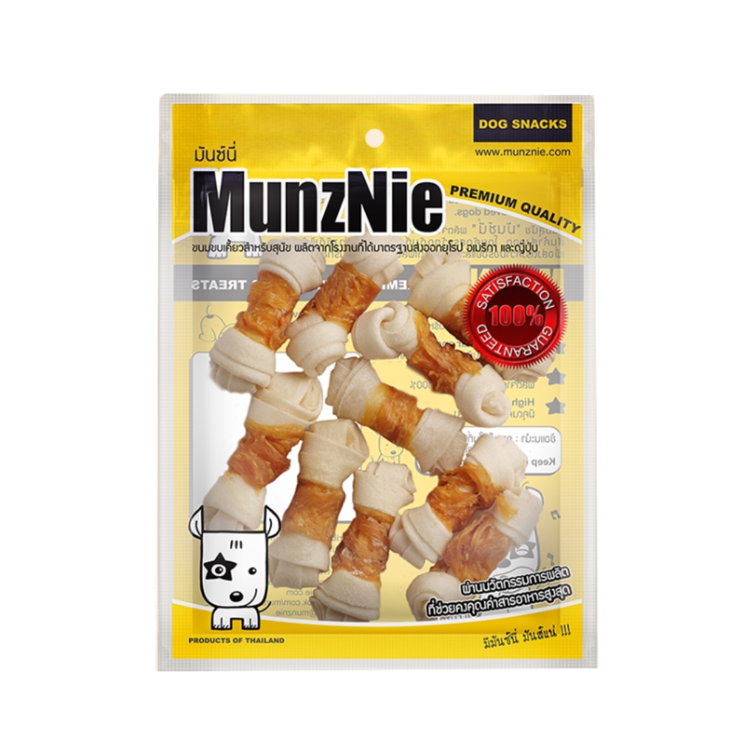 Munznie CK003 กระดูกผูกขาว 2.5 นิ้ว พันอกไก่/10ชิ้น