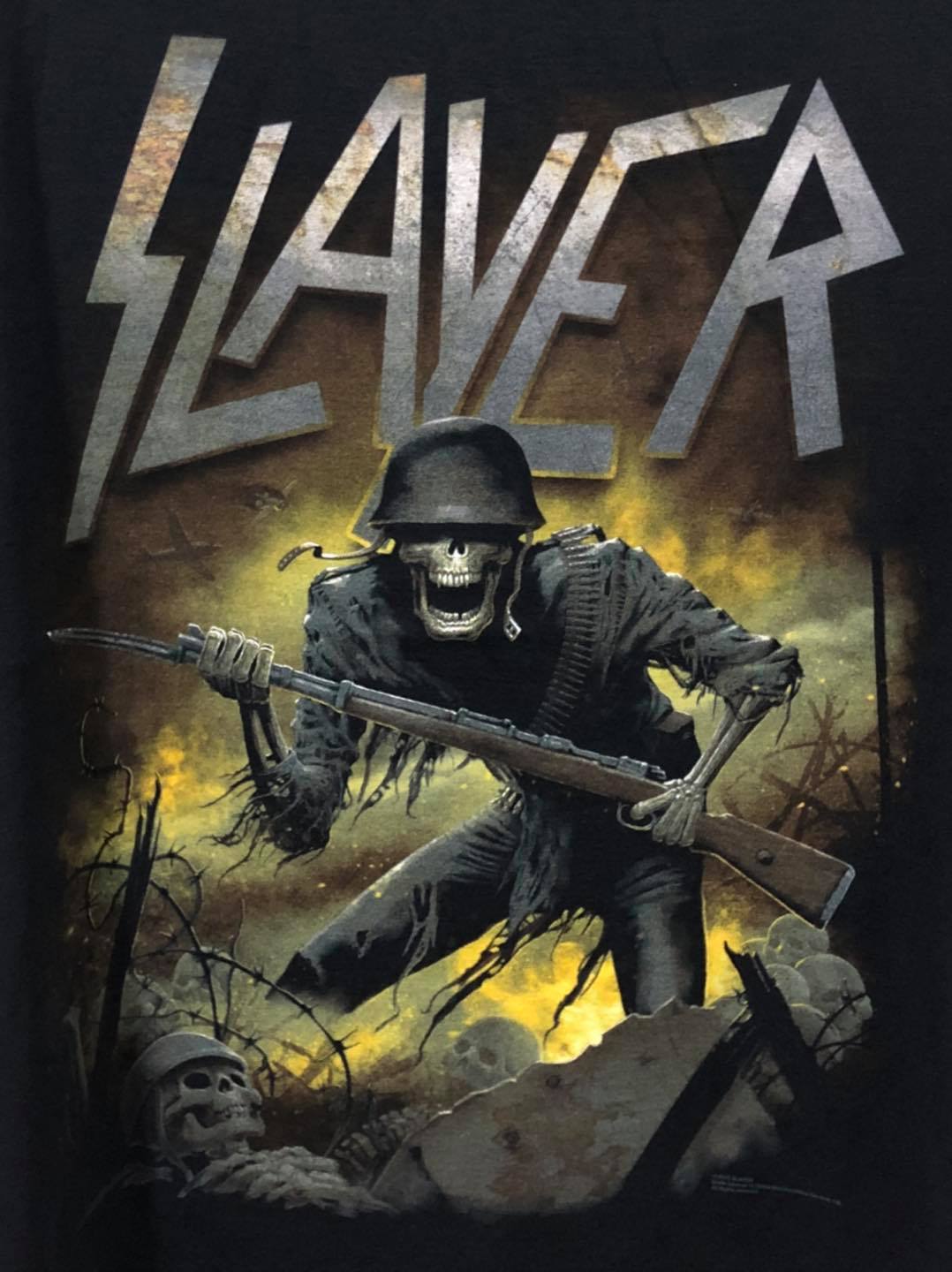 เสื้อวง Slayer Usa Tour ปี 2015 Size M เสื้อทัวร์หน้างาน สินค้าลิขสิทธิ์แท้ 100%