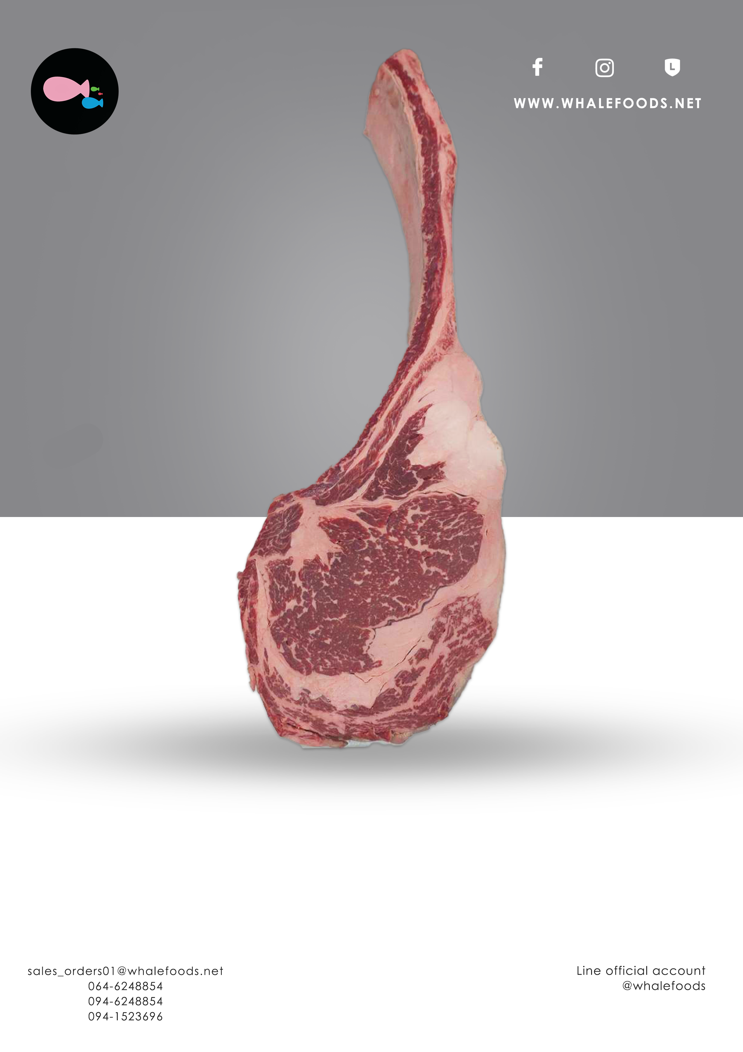 Australian Wagyu F1 Tomahawk MB.6-7 (Ribs Steak Tomahawk)