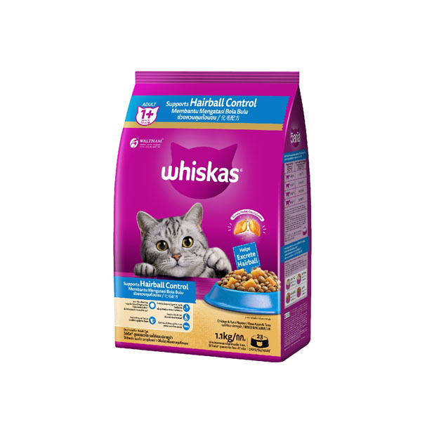Whiskas Hairball Control แฮร์บอล ควบคุมก้อนขน 1.1 kg.