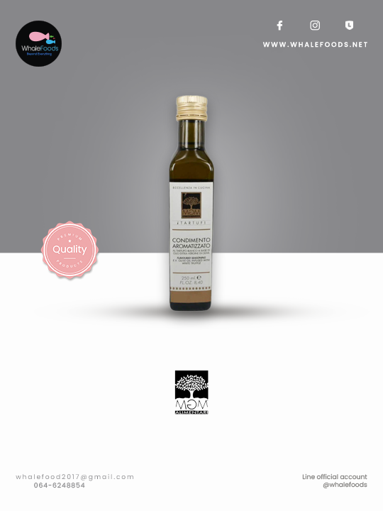 EVO White Truffle Oil 250ml. Mgm Alimentari.
