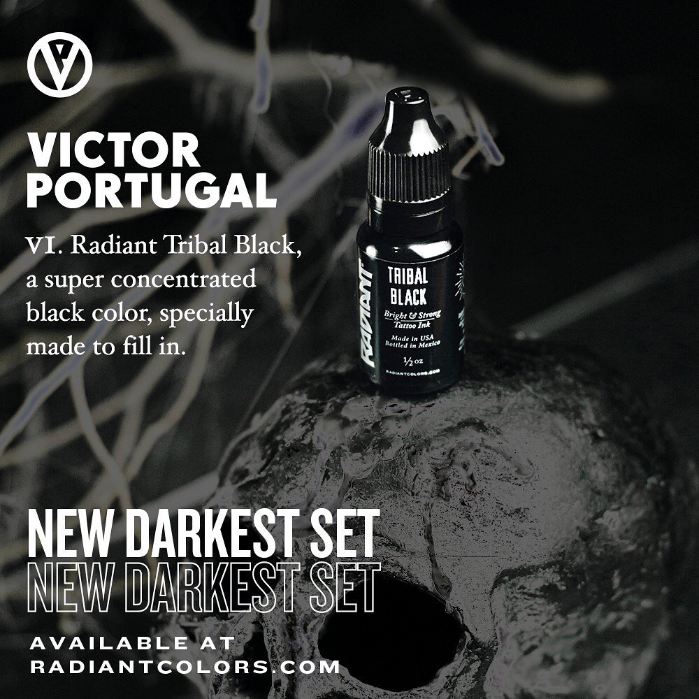 Radiant DARKEST SET VICTOR PORTUGAL 1oz Radiant ชุดสีทำเฉดเงาดำ Radiant Colors - Victor Portugal Darkest Shading 1 oz