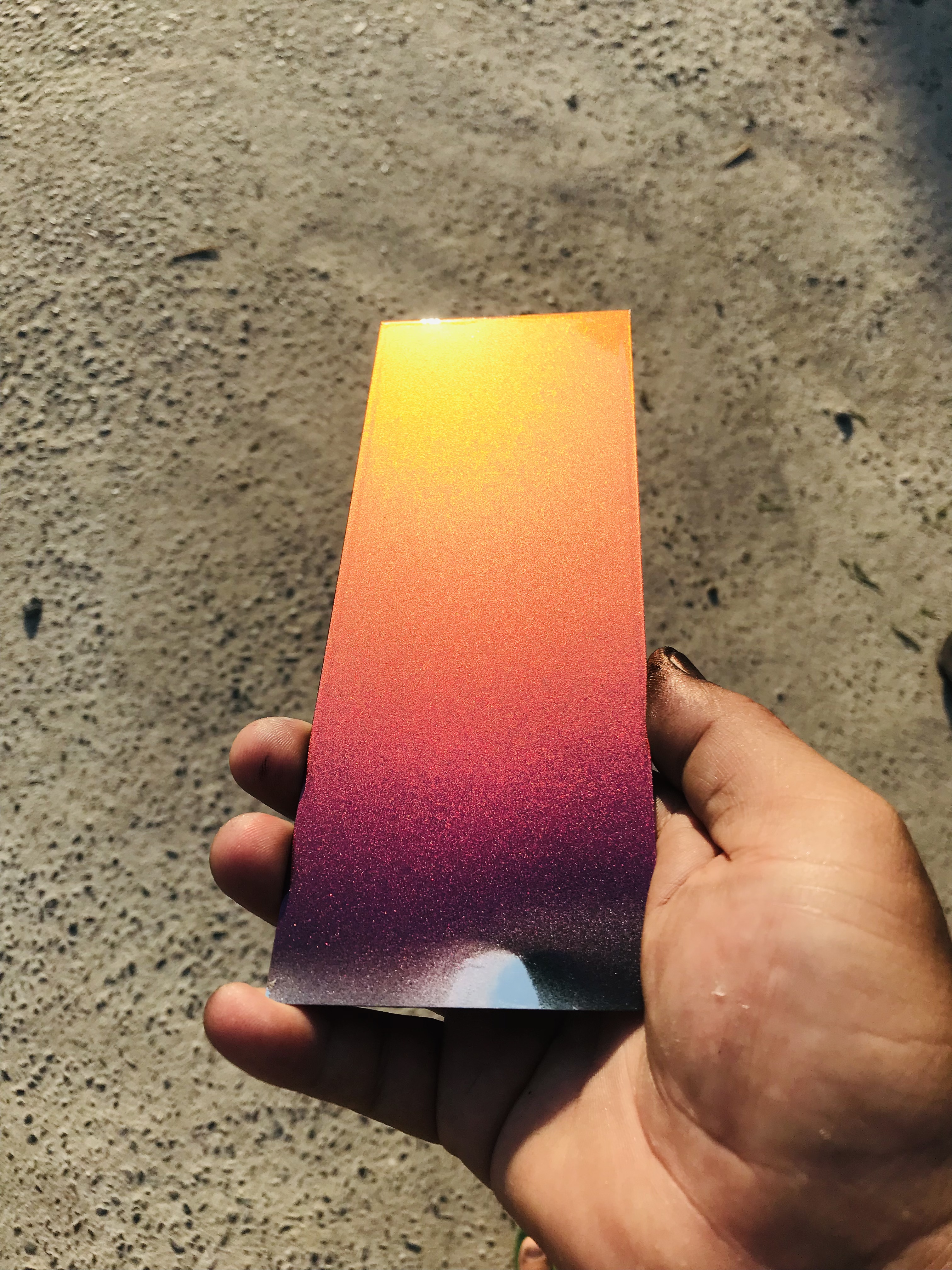 สีเอฟเฟค ชมพู เหลือบ ทอง