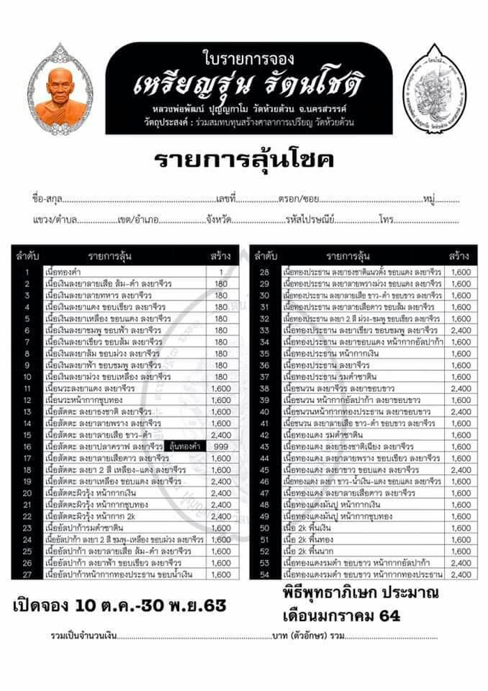 รัตนโชติ รายการยกลัง ลุ้นเนื้อ