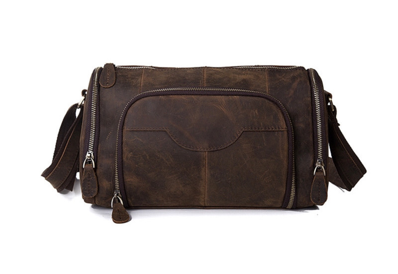 For You Leather LB44 กระเป๋าสะพายข้าง ผู้ชาย หนังวัวแท้ ทรงกระบอก LB44