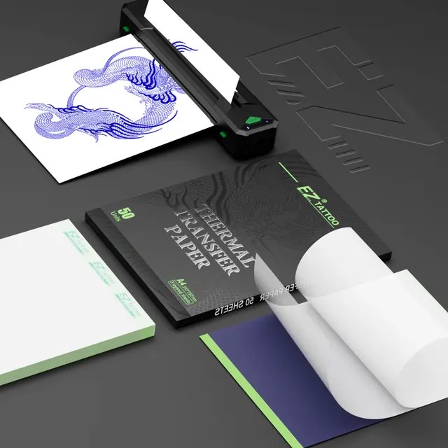 EZ กระดาษลอกลายฟิล์ม EZ Thermal Transfer Paper -Tattoo Stencil Paper 50 pcs.