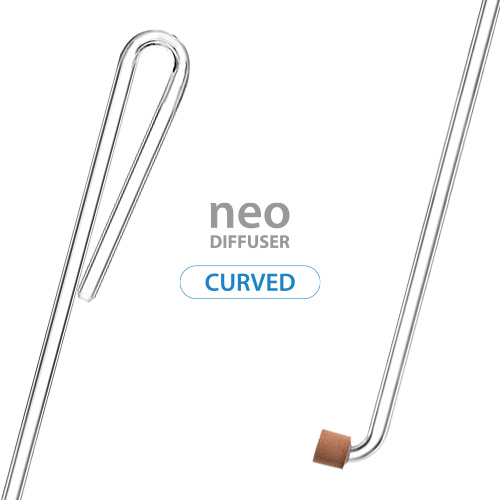 AQUARIO NEO CO2 DIFFUSER TINY CURVED หัวดิฟ CO2 ขนาดเล็ก แบบเกี่ยวขอบกระจก โดยไม่ต้องมีจุกยาง สำหรับตู้นาโน